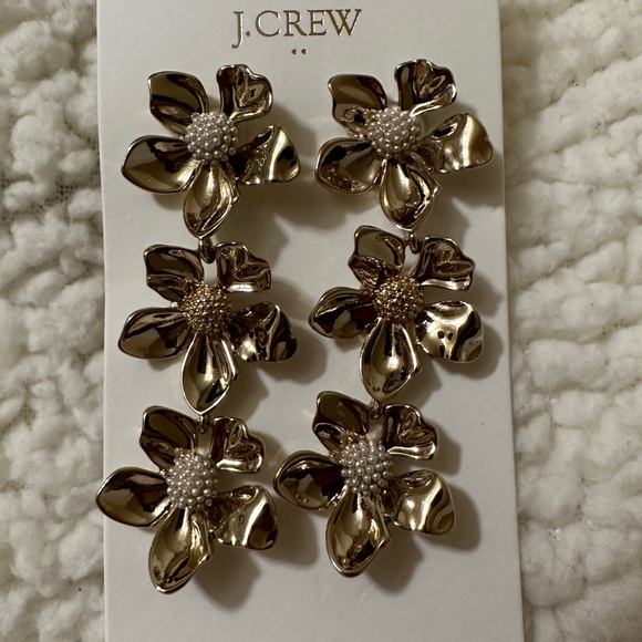 JCREW Statement Flower Earrings - Picture 2 of 3
